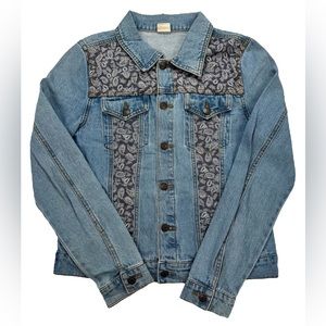 LITZ Paisley Printed Denim Jacket